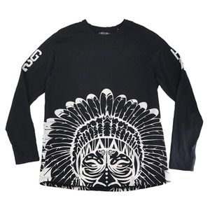 Hustle Gang Mens Size 2XL Graphic Cotton Long Sleeve Shirt Quality Trap Uniform